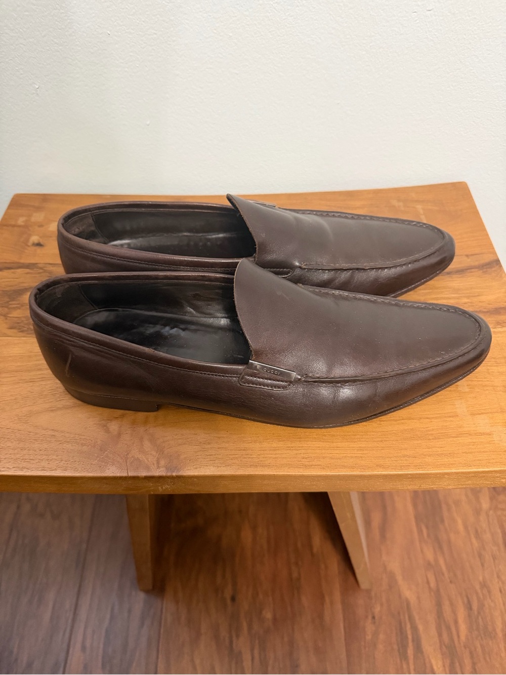 Men's Brown Leather Slip-On Loafers - Picture 5 of 6